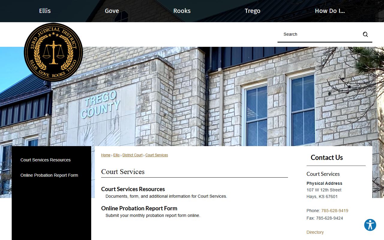 Rooks County court dockets Court Services supervision source