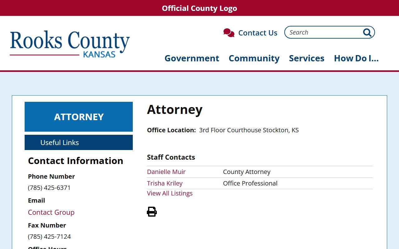 Rooks County criminal court records County Attorney source