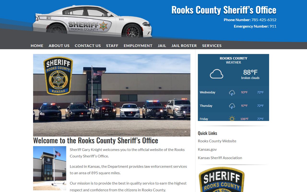 Rooks County inmate search sheriff office home page