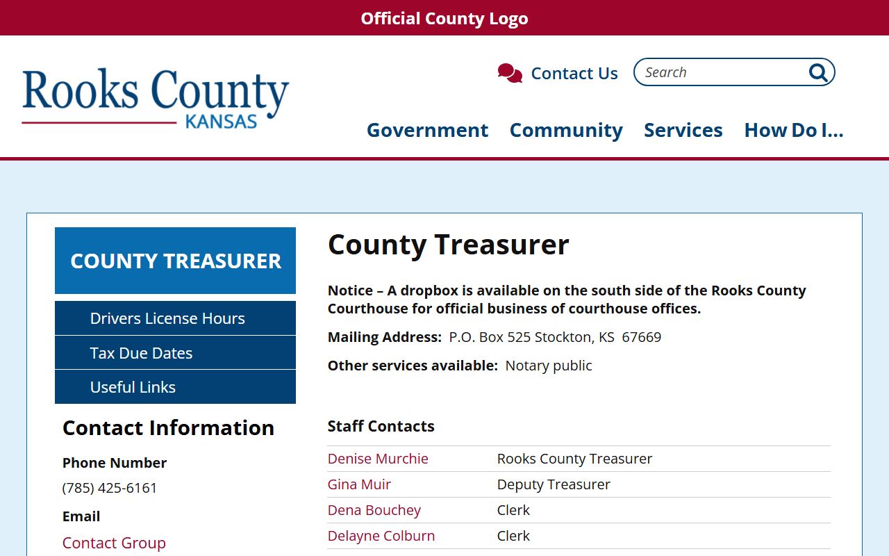 Rooks County probate records courthouse treasurer property office context