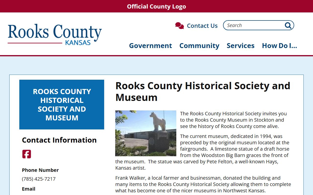 Rooks County probate records historical society and museum context